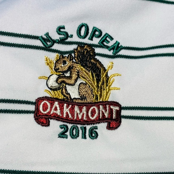 Ralph Lauren Polo Golf US Open 2016 Oakmont Polo Shirt Size small Green stripes - Picture 2 of 9